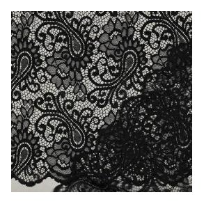 Lace Two-side Scallop, Black