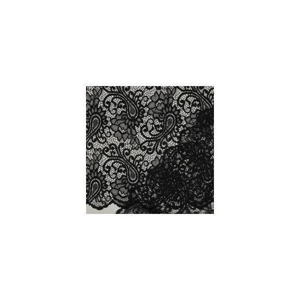 Lace Two-side Scallop, Black