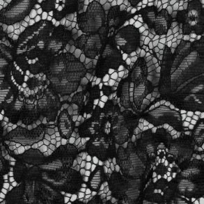 Lace two-side scallop, Jet black