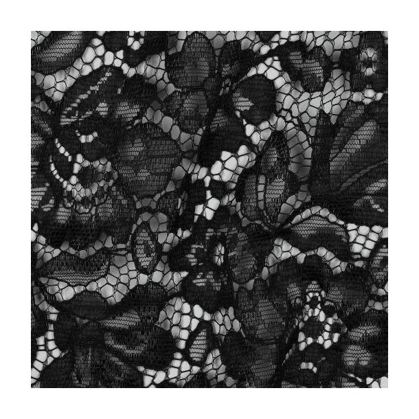 Lace two-side scallop, Jet black