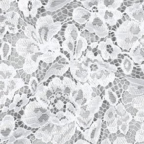 Lace two-side Scallop, Optical white