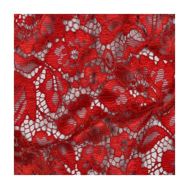 Lace two-side Scallop, Red