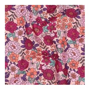 Fine poplin Flowers, Fuchsia