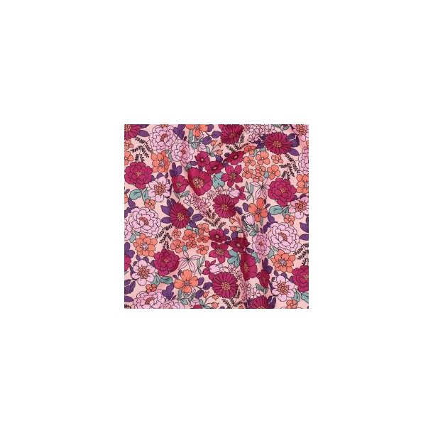 Fine poplin Flowers, Fuchsia