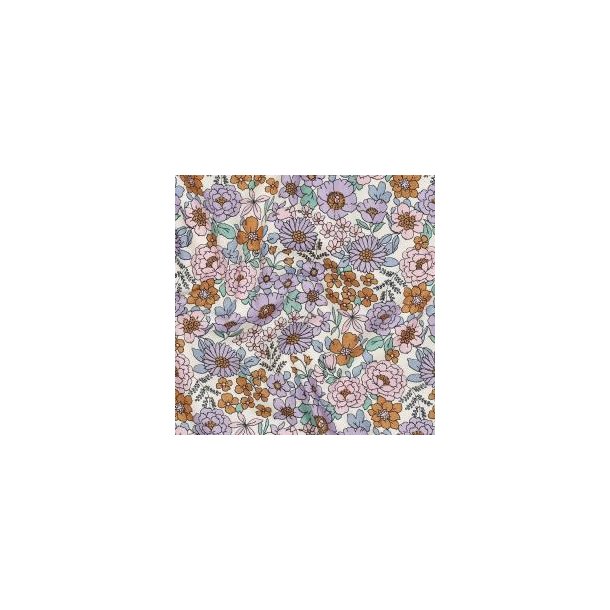 Fine poplin Flowers, Lilac