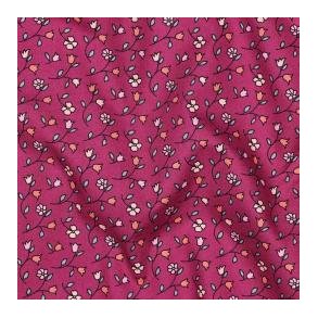 Fine poplin Flowers, Fuchsia