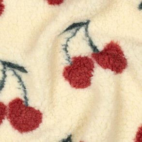 Teddy Jacquard cherries, Ecru