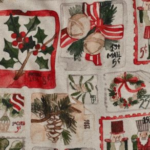 Canvas linen look Digital Christmas, Natural