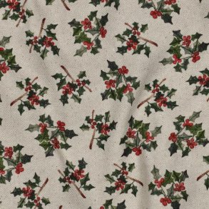 Canvas linen look digital Christmas, Natural
