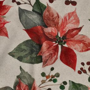 Canvas linen look digital Christmas, Natural