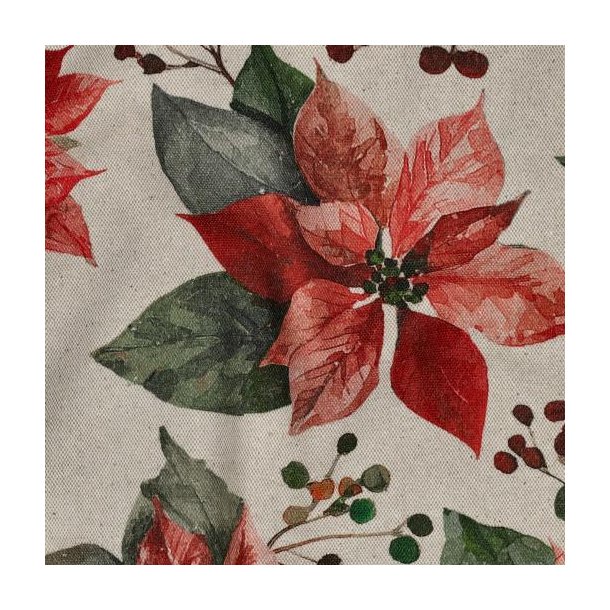 Canvas linen look digital Christmas, Natural