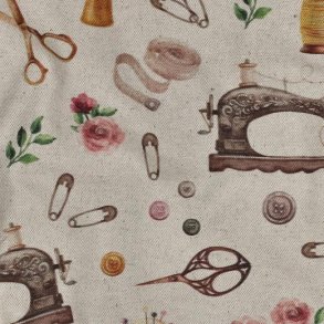Canvas linen look digital Sewing Kit, Linen