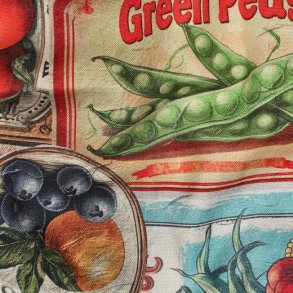 Canvas linen look digital Vegetables, Multicolor