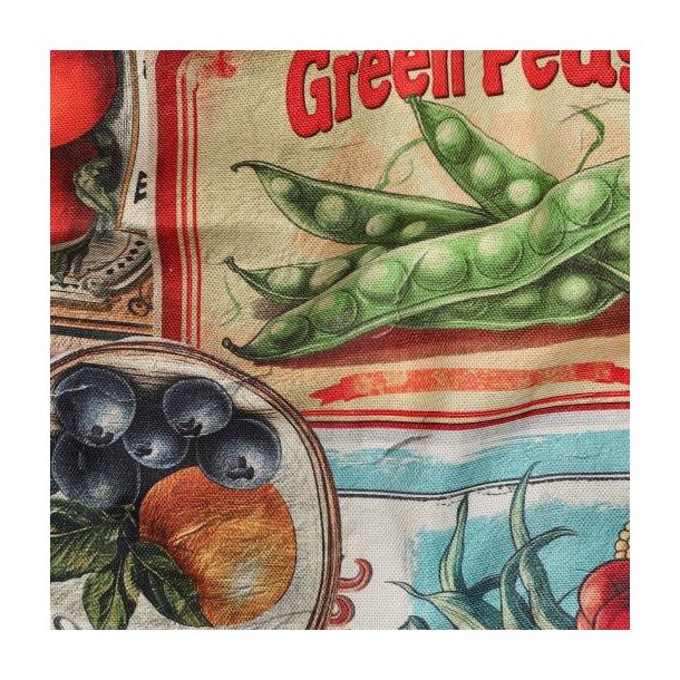 Canvas linen look digital Vegetables, Multicolor
