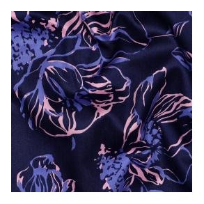 Cotton satin Flowers, Navy