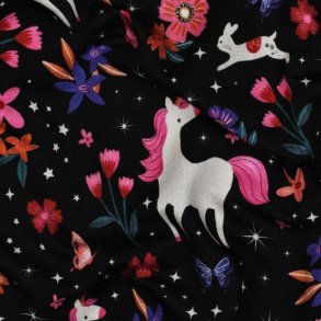 French Terry digital Unicorn, Black