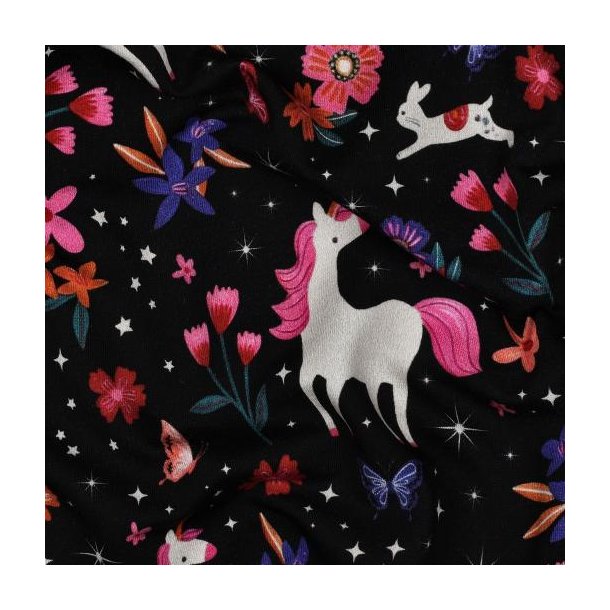 French Terry digital Unicorn, Black