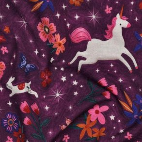 French Terry digital Unicorn, Purple