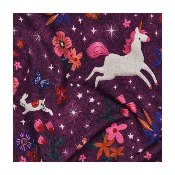 French Terry digital Unicorn, Purple