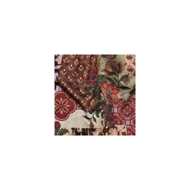 Cotton Satin digital Patchwork, Red