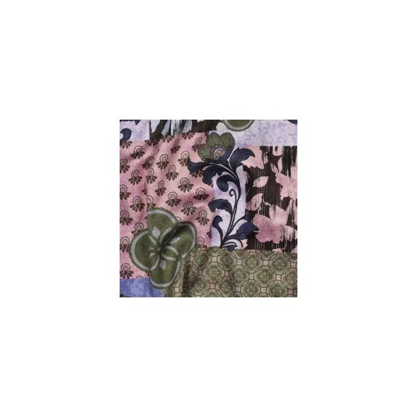 Cotton Satin digital Patchwork, Blue