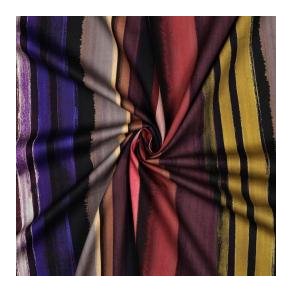 Cotton viscose Digital Stripe, Purple