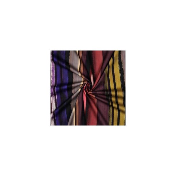 Cotton viscose Digital Stripe, Purple