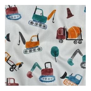 Fine poplin digital construction vehicle