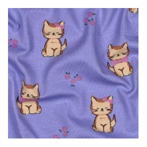 �kotex bomulds jersey Glitter Cats, Purple