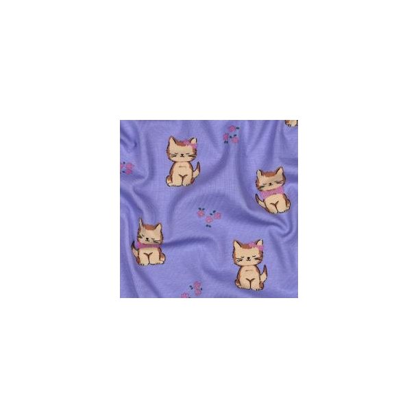 �kotex bomulds jersey Glitter Cats, Purple