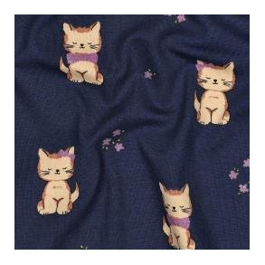 �kotex bomulds jersey Glitter Cats, Navy