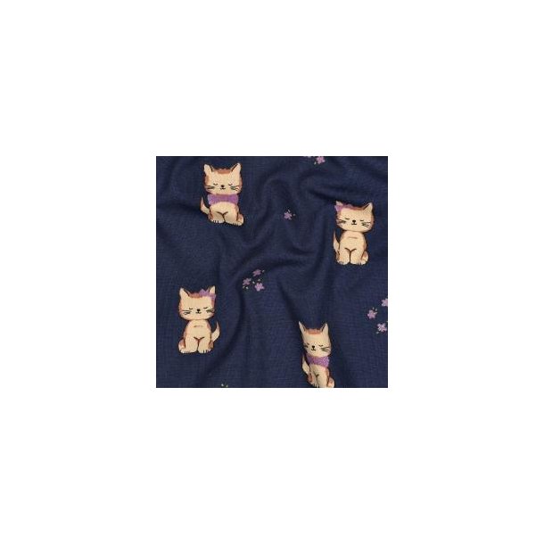 �kotex bomulds jersey Glitter Cats, Navy
