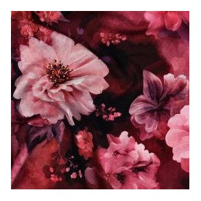 �kotex bomulds jersey Fllowers, Pink