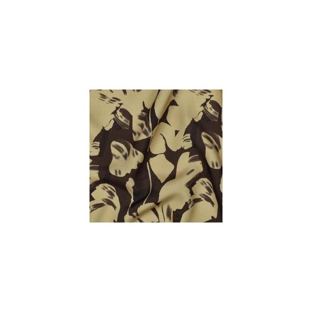 Lenzing "Ecovero" digital Flowers, Brown