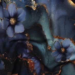 Punta di roma digital Flowers, Blue