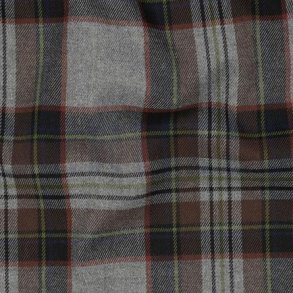 Tartan check Grey/Brown/Lime