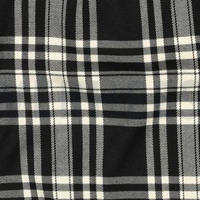Tartan check, Black/ecru