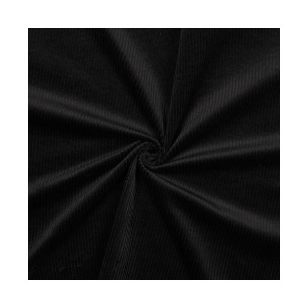 Corduroy washed stretch 6w, Black