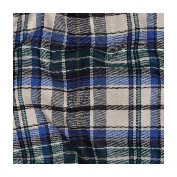 Cotton yarn dyed brushed checks, Blue