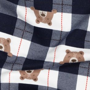 Flannel Bears checks, Navy