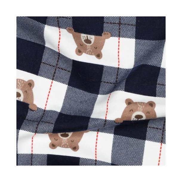 Flannel Bears checks, Navy