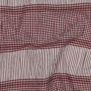 Cotton Yarn dyed  checks, Burgundy