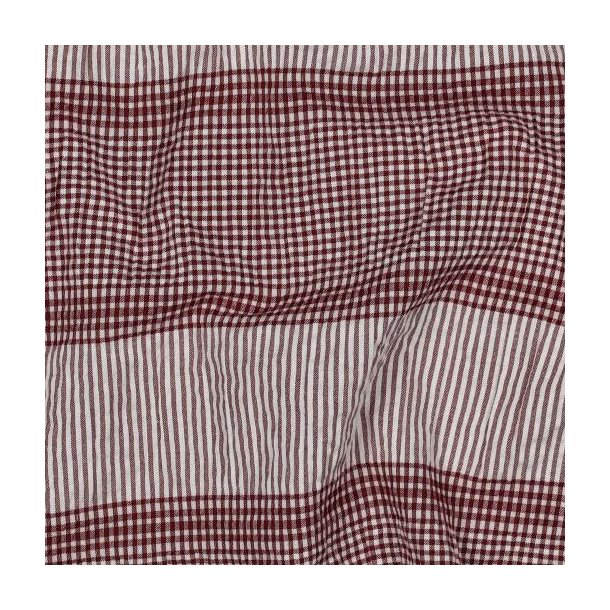 Cotton Yarn dyed  checks, Burgundy