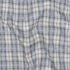 Cotton yarn dyed checks, Blue