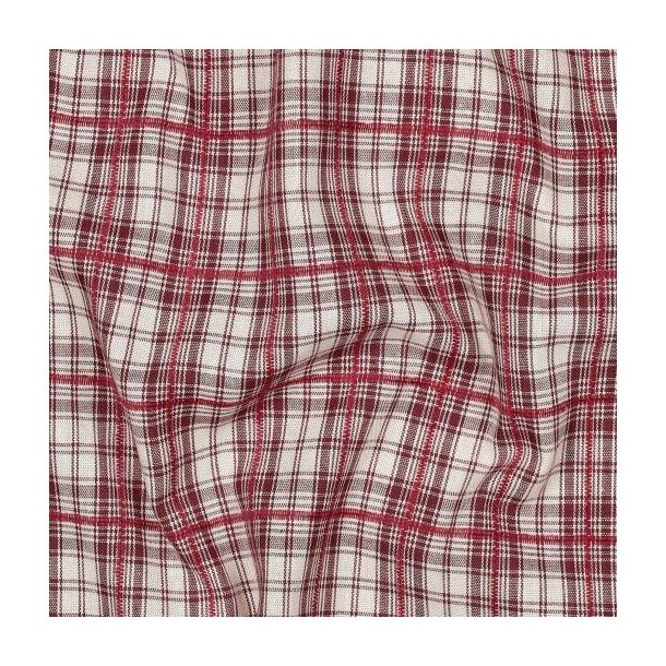 Cotton yarn dyed checks, Burgundy