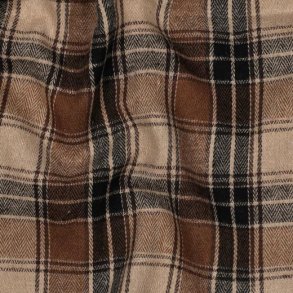 Brushed yarn dyed checks, Brown