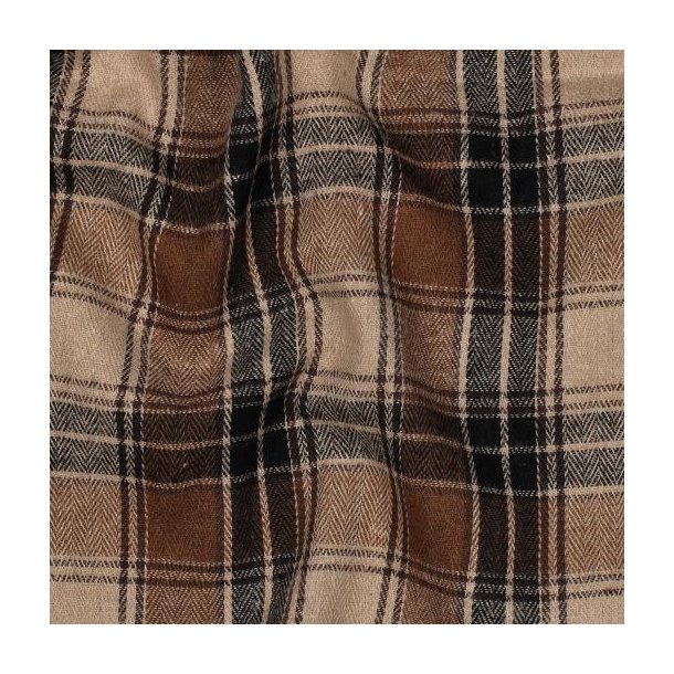 Brushed yarn dyed checks, Brown