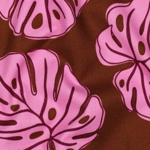 Canvas Monstera leaves, Brown