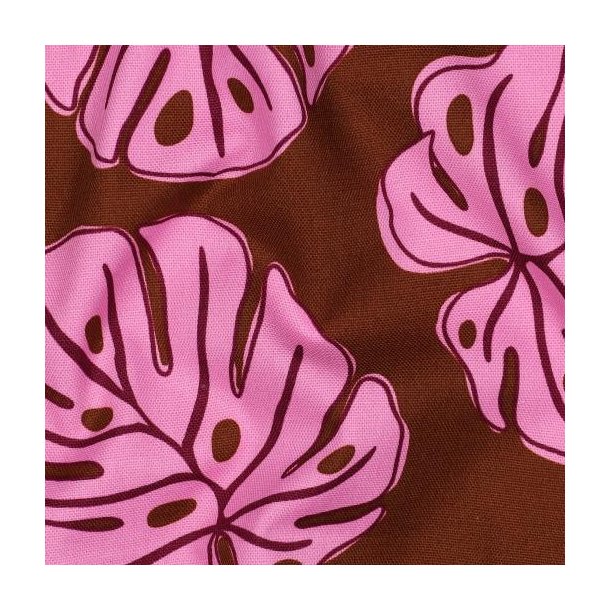 Canvas Monstera leaves, Brown