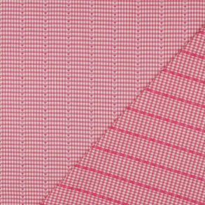 Cotton Jacquard Hearts, Pink